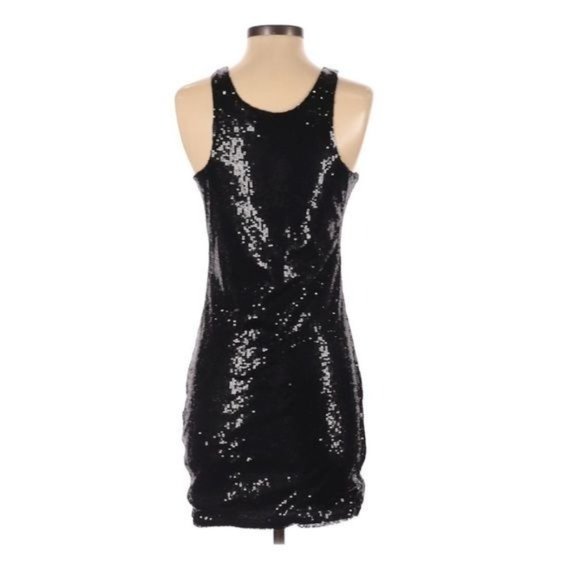 BLQ. MKT Dresses & Skirts - BLQ. MKT Black Sequin Racer Back Cocktail Dress Size Small
